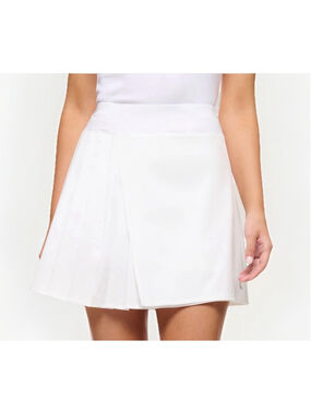 Lolë Asymmetrical White Pleated Skort - Size Large ✨ BNWT